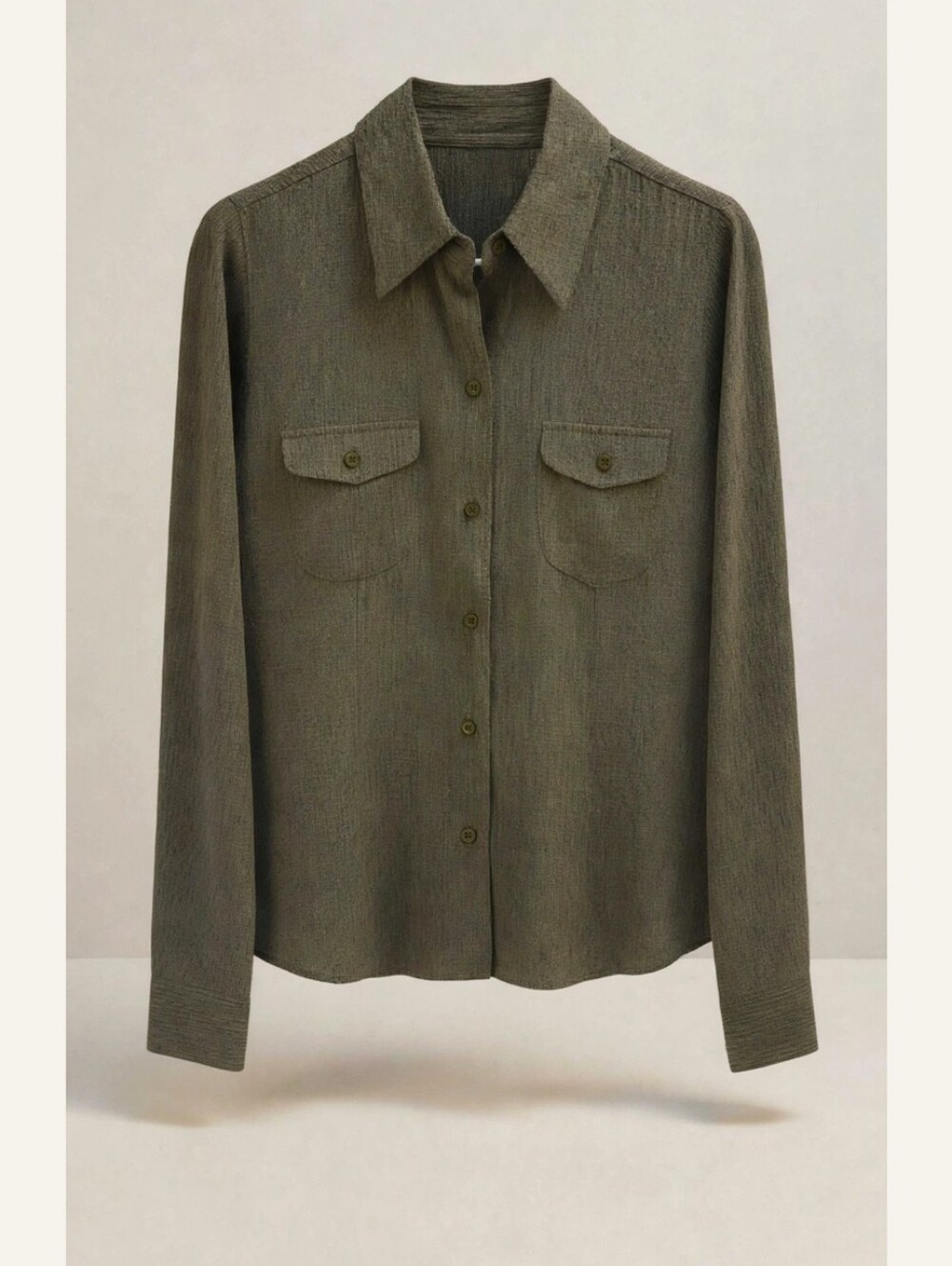 Croft and Barrow Women's GREEN SZ Sm Long Sleeve Button Down Shirt
